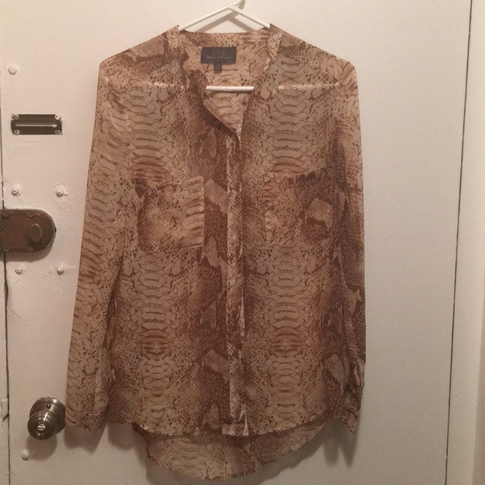 PJK Open back snake skin top